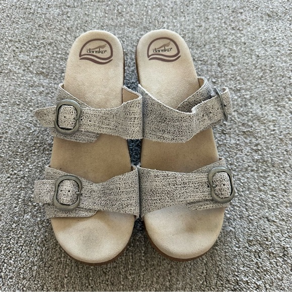 Dansko Sophie Sandals - Ivory Metallic - Size‎ 40 - Picture 2 of 9